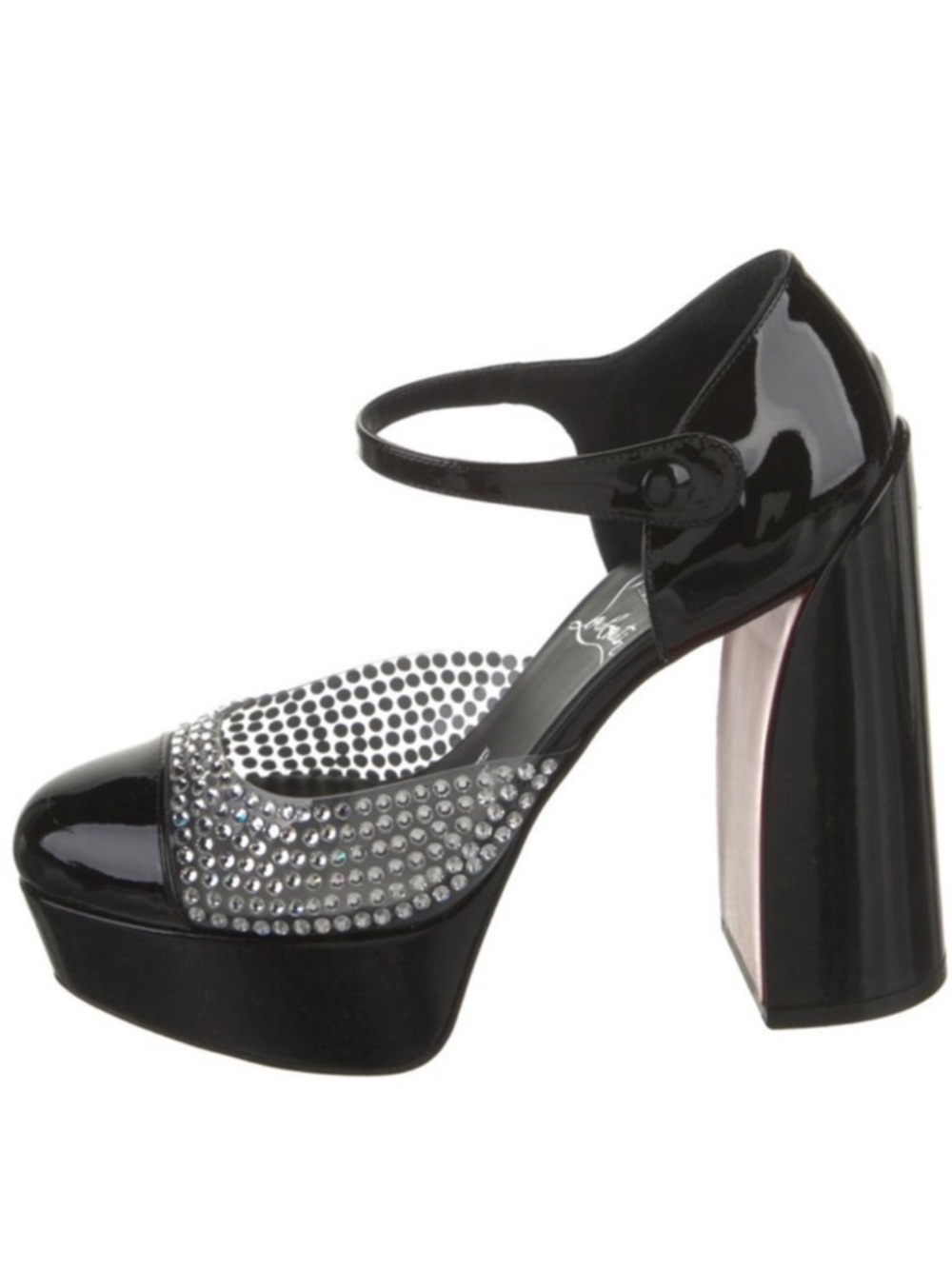 Christian Louboutin Movida MJ strass Mary Jane heels RETAIL 1,395 - Picture 4 of 9
